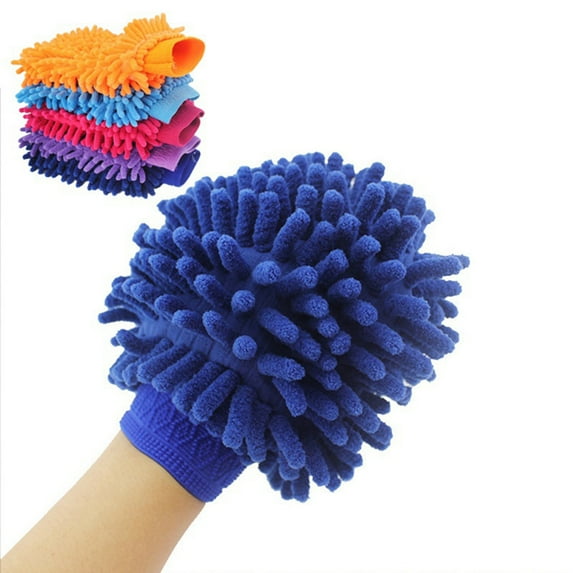 Fairnull Microfiber Car Household Washing Cleaning Soft Anti Scratch Gloves Brush Tool