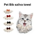 thumbnail image 1 of Fairnull Pet Bandana Adorable Soft Texture Fashionable Flocking Bowknot Lace Dog Cat Collar With Small Bell for Puppy, 1 of 9
