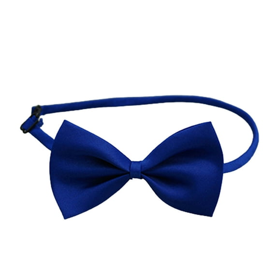 Fairnull Pet Bow Tie Lovely Decorative Nylon Solid Color Adjustable Dog Cat Bowknot Necktie for Shopping