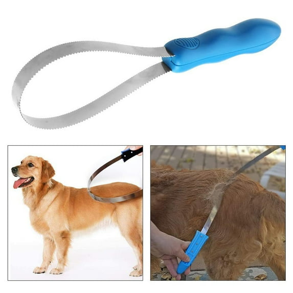 Fairnull Pet Hair Remover Ergonomic Handle Pet Grooming Tool Dog Shedding Brush Effective Hair Remover Pet Supply