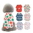 thumbnail image 1 of Fairnull Pet T-shirt Washable Print Comfortable Durable Soft Dress Up Polyester Christmas Elements Dog Sweater for Winter, 1 of 9