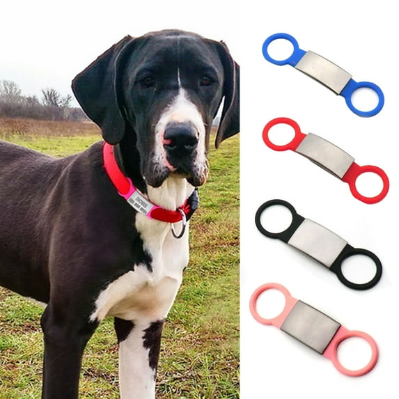 Fairnull Pet Tag Engravable Rust-proof Slide-on Dog Metal ID Tag for Medium Dog