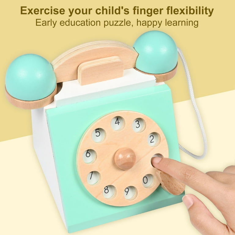 Wooden store toy phone