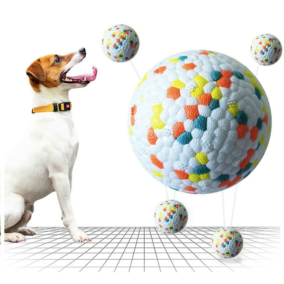 Fairnull Puppy Ball Toy Elastic Funny Multifunctional TPU Dog Chewing Ball Toy for Pet