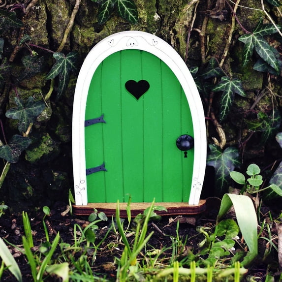 Fairnull Realistic DIY Miniature Fairy Door Wood Whimsical Tree Fairy Garden Door Home Decor