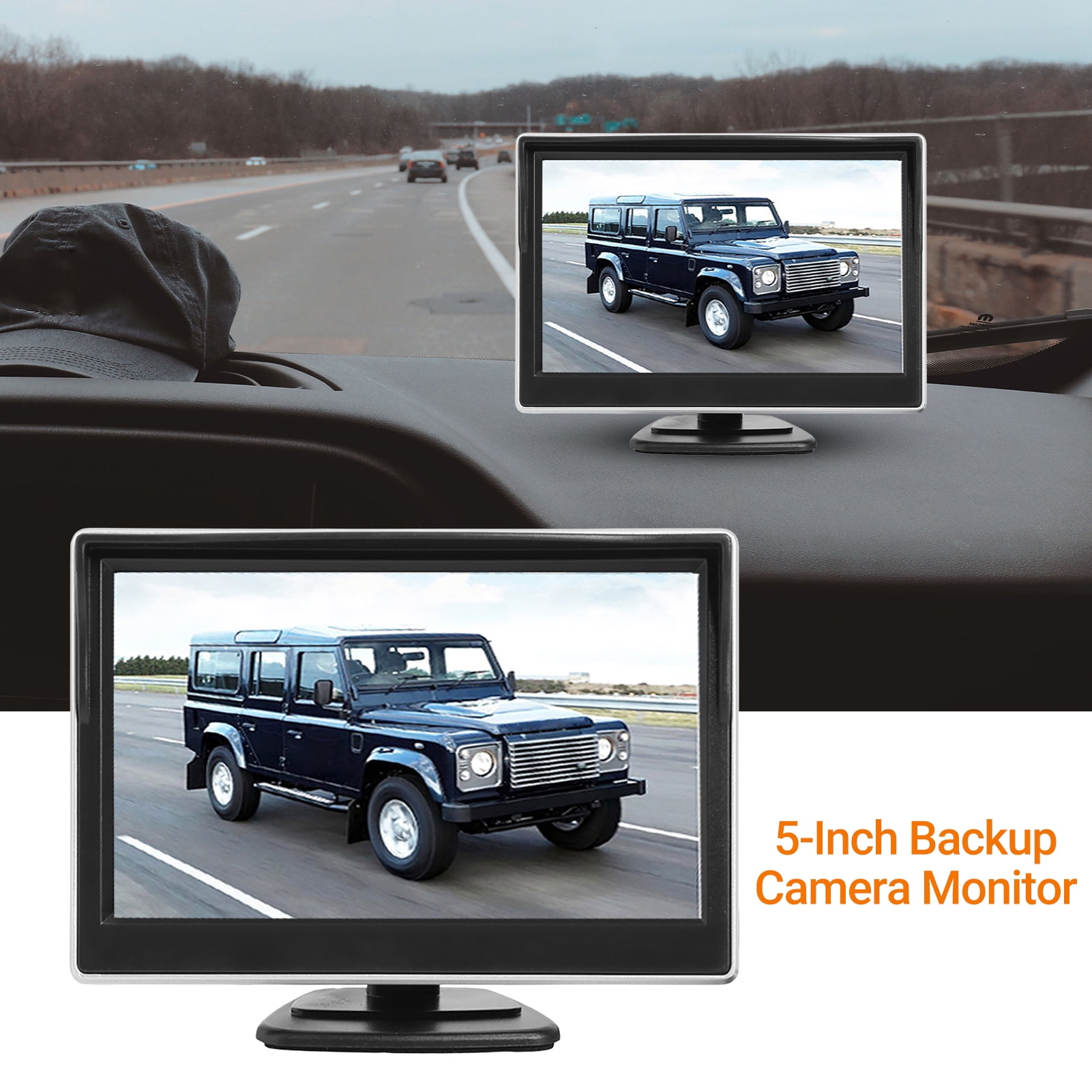 Fairnull Rear View Camera Night Vision High Resolution Rotatable 5-Inch ...