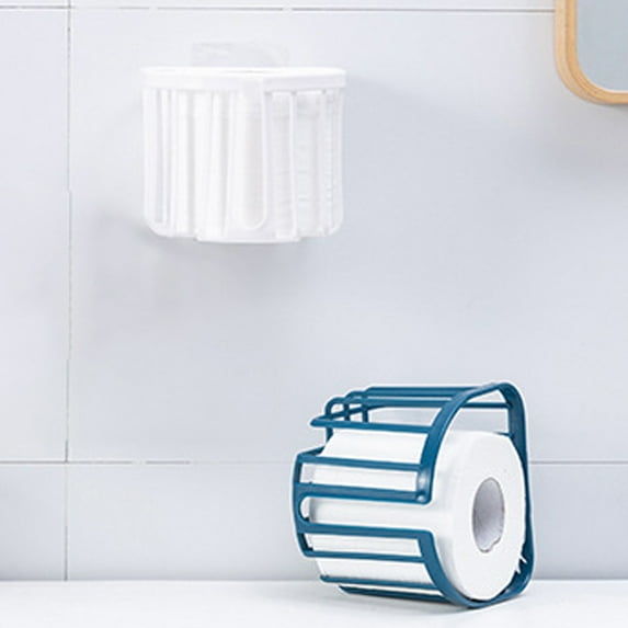 Fairnull Rectangle Plastic Bathroom Shelf Good Ventilation Toilet Paper Shower Shelf Kitchen Accessories