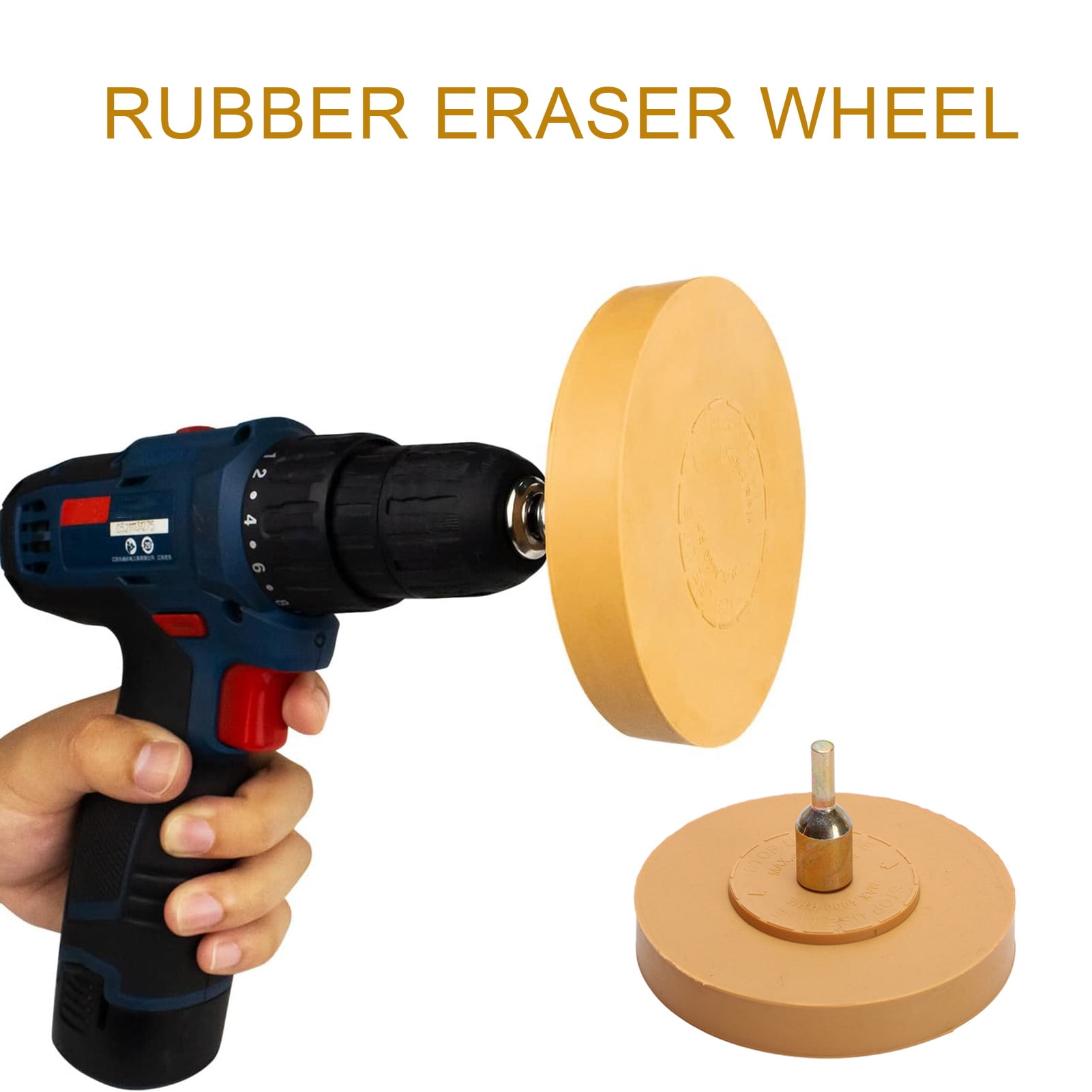 Fairnull Rubber Eraser Wheel with Drill Adapter Laborsaving Universal