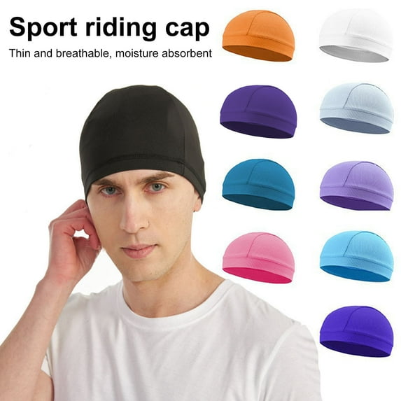 Fairnull Running Hat Super Absorbent Breathable Elastic Soft Quick-drying Sun Protection Mesh Fabric Windproof Small Riding Hat Outdoors Accessory