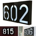 thumbnail image 1 of Fairnull Solar Powered 0-9 LED Light House Address Number Street Road Doorplate Wall Lamp, 1 of 10