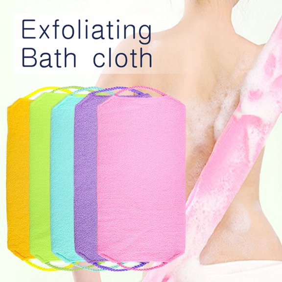 Fairnull Stretchable Body Exfoliating Neck Back Scrubber Shower Bath Cloth Tool Washcloth