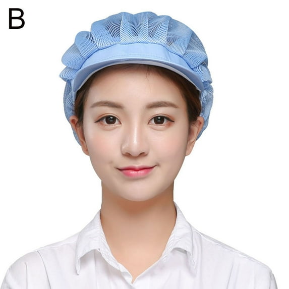 Fairnull Unisex Dustproof Breathable Elastic Kitchen Chef Hat Cleaner Factory Work Cap