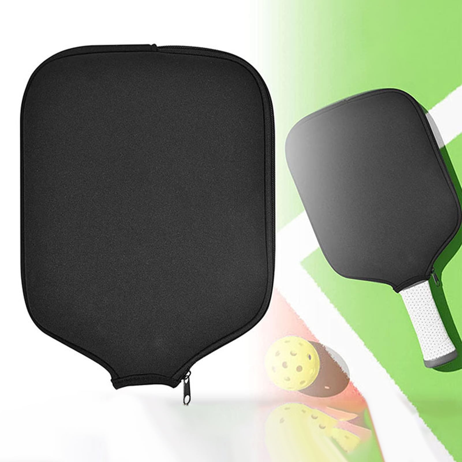 Fairnull Universal Pickleball Paddle Cover with Zipper Soft Lining