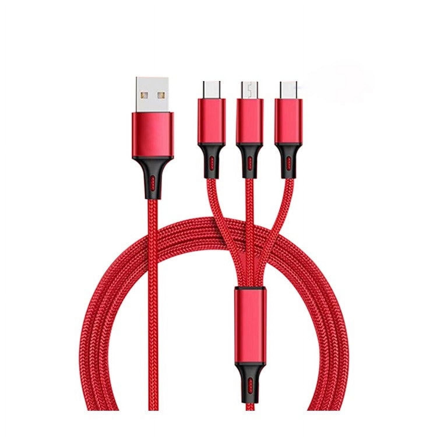 Fairteks v1 (2 pack) 3 in 1 Multi charging cable Cell Phone Charger