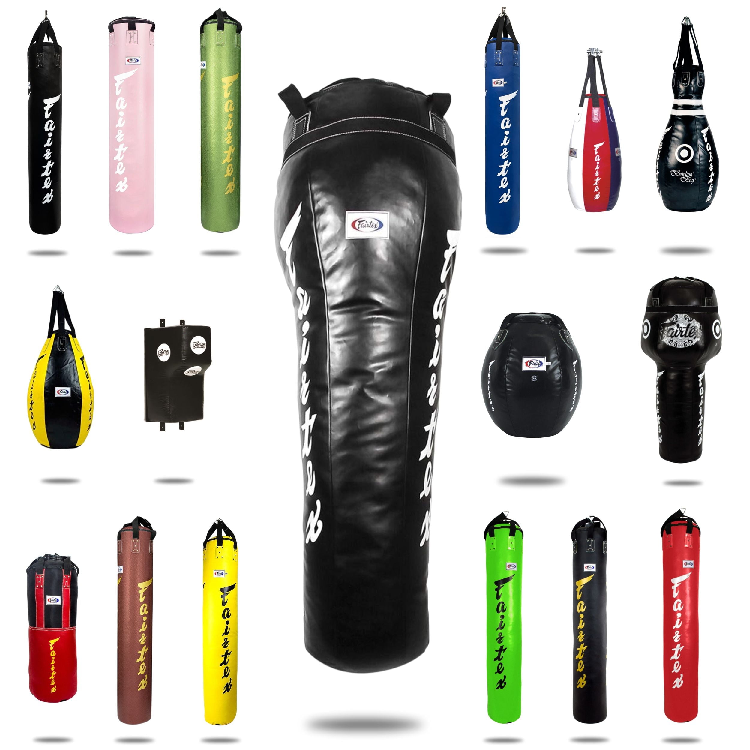 Fairtex Muay Thai Banana Punching Bag - 6 Ft Heavy Bag for Boxing