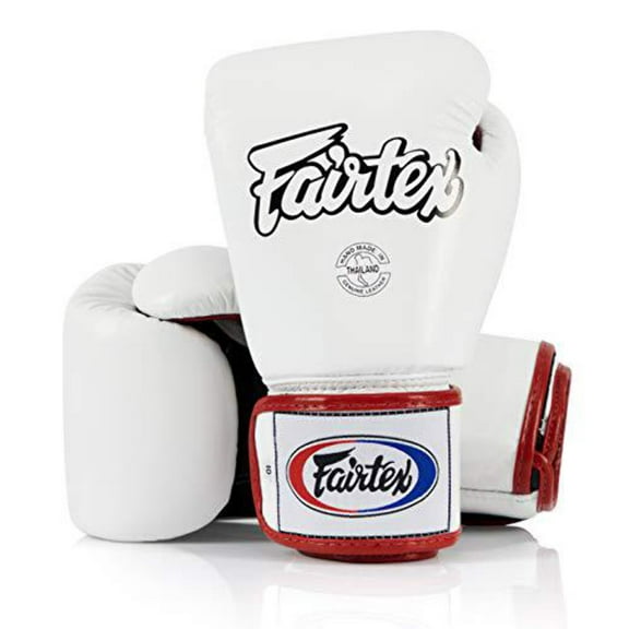 Fairtex BGV1 White/Black/Red Muay Thai Boxing Glove