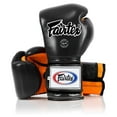 thumbnail image 1 of Fairtex BGV9 Mexican Style Black Orange Muay Thai Boxing Glove - Heavy Hitter, 1 of 5