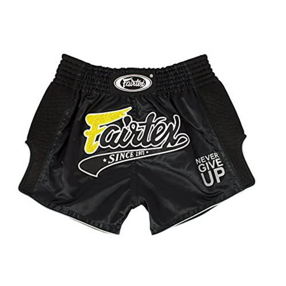 Fairtex BS1708 Black Slim Cut Muay Thai Boxing Short