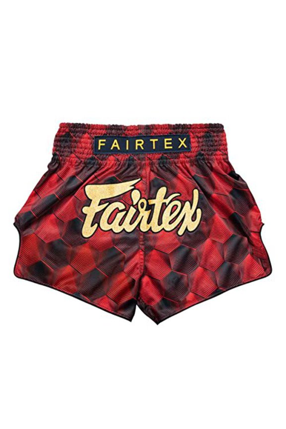 BS1919 Stealth Red Slim Cut Muay Thai Boxing Short