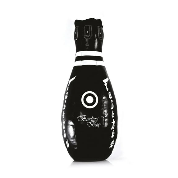 Fairtex HB10 Bowling Bag Punching Bag for Muay Thai, Kickboxing, MMA (HB10 Black Unfilled)