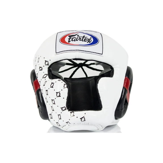 Fairtex HG10 Headgear Head Guard Super Sparring - Black White