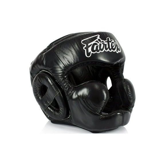 Fairtex Headgear Head Guard Super Sparring (HG13 Lace-up Black Medium)