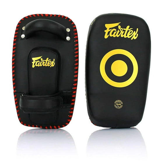 Fairtex KPLC6 Muay Thai Curved Small Pad - Black, Gold, Black/Red