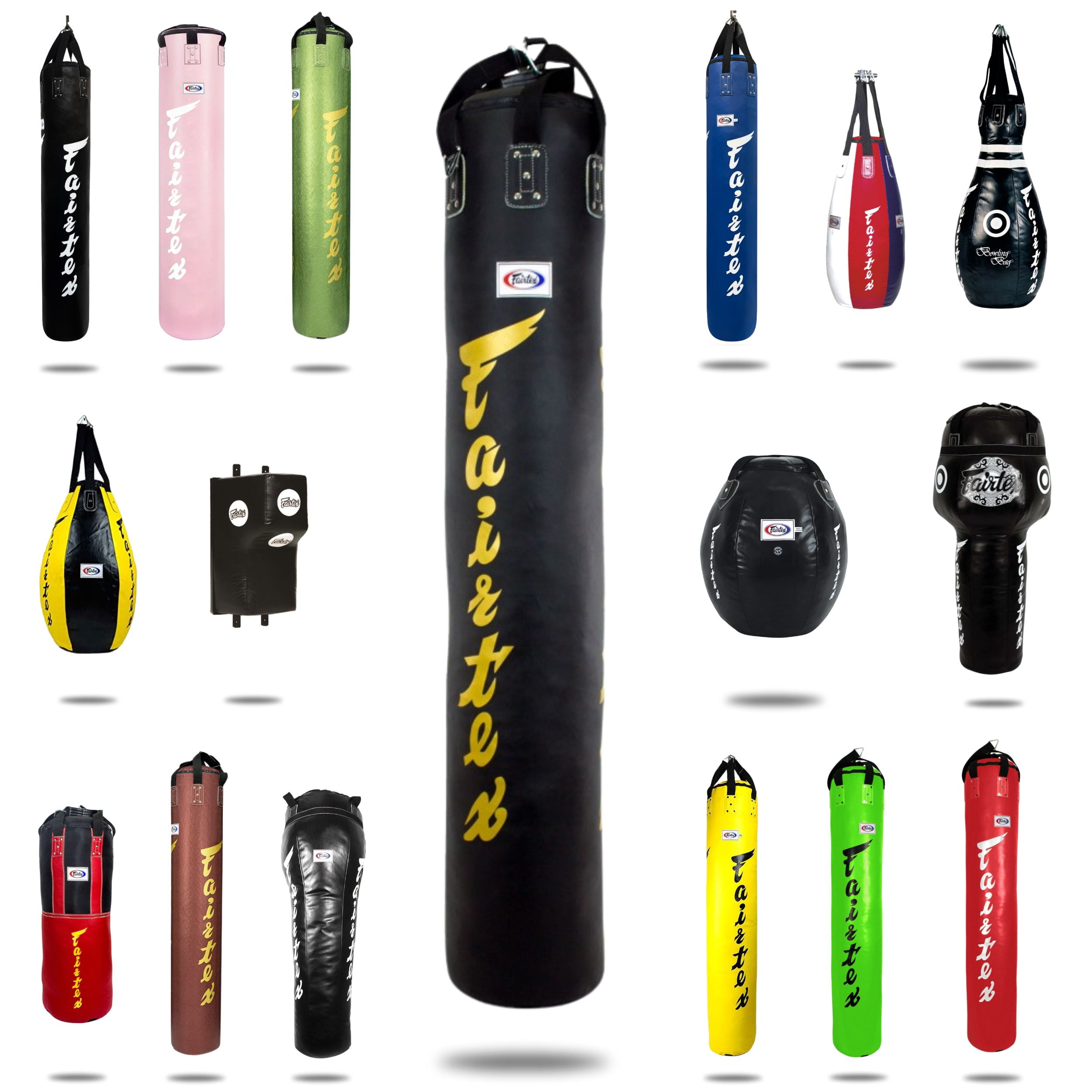 Fairtex Muay Thai Banana Punching Bag 6 Ft Heavy Bag for Boxing