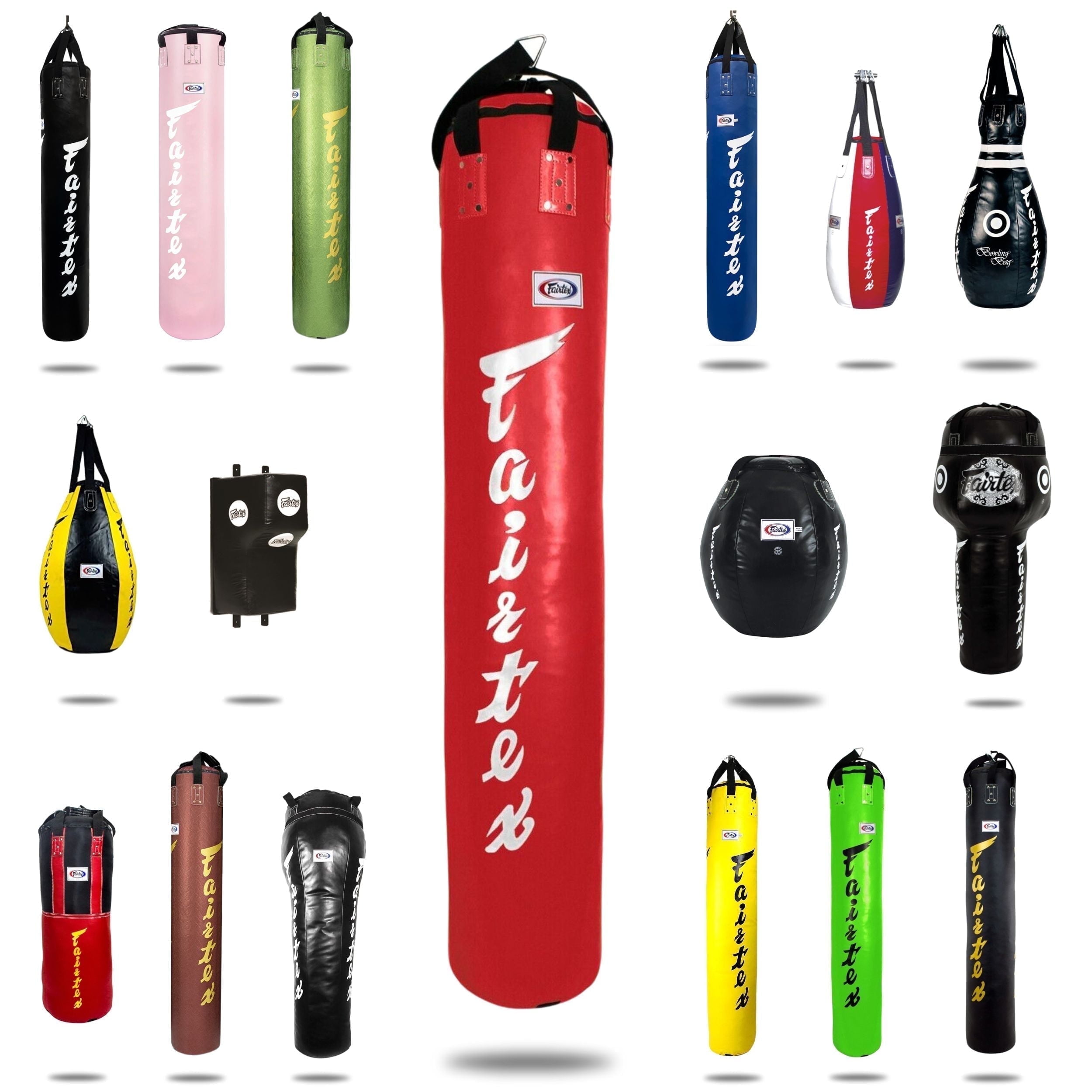 Fairtex Muay Thai Banana Punching Bag - 6 Ft Heavy Bag for Boxing