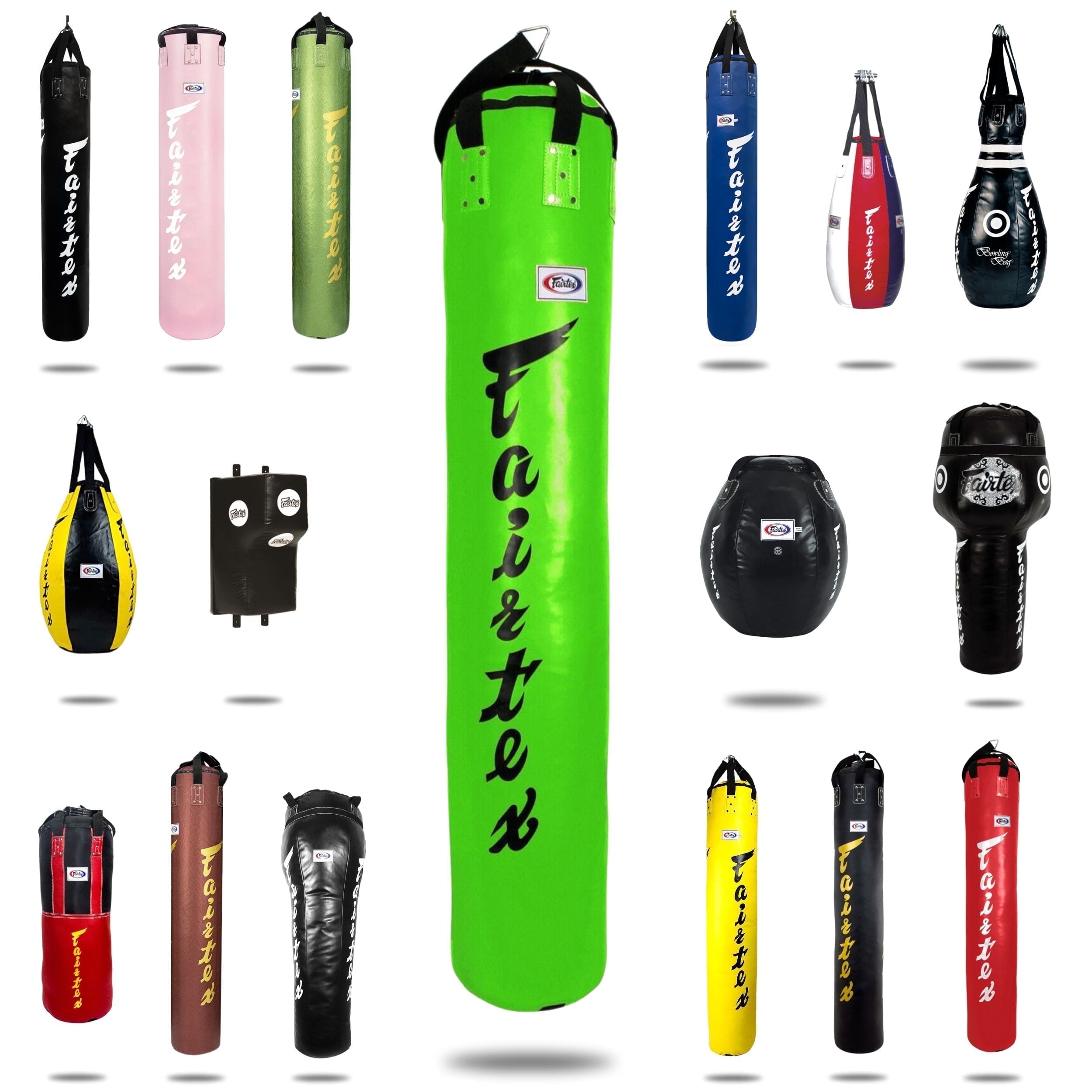 Fairtex Muay Thai Banana Punching Bag - 6 Ft Heavy Bag for Boxing