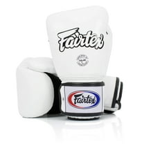 Fairtex Muay Thai Boxing Gloves BGV1-BR Breathable Gloves (White, 16oz)