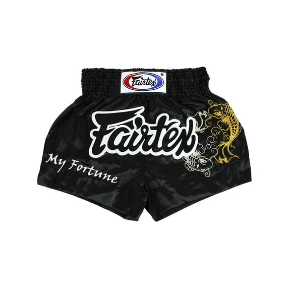 Fairtex BS0639 Fortune Black Muay Thai Boxing Short