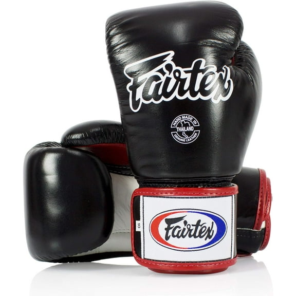 Fairtex Muay Thai-Style Sparring Gloves 14 oz Black / White