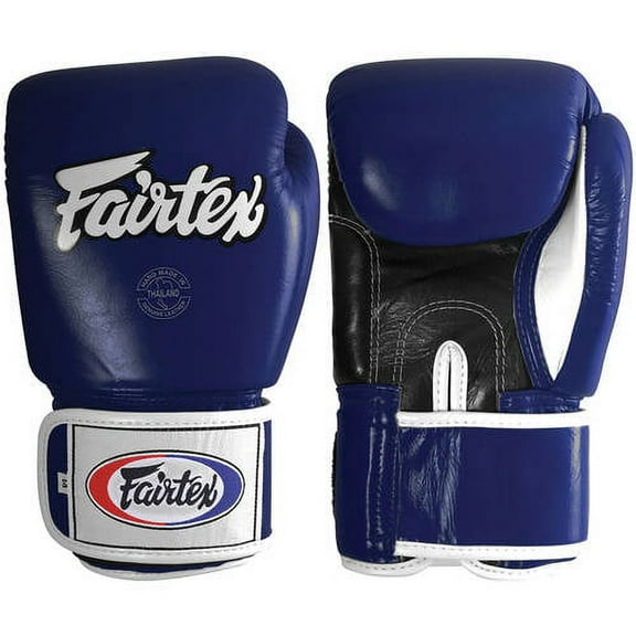 Fairtex Muay Thai-Style Sparring Gloves 14 oz Navy Blue / White