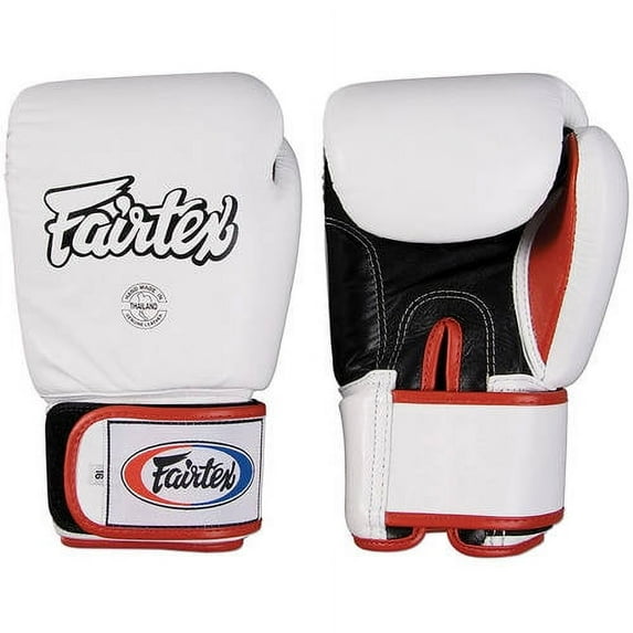 Fairtex Muay Thai-Style Sparring Gloves 14 oz White / Black