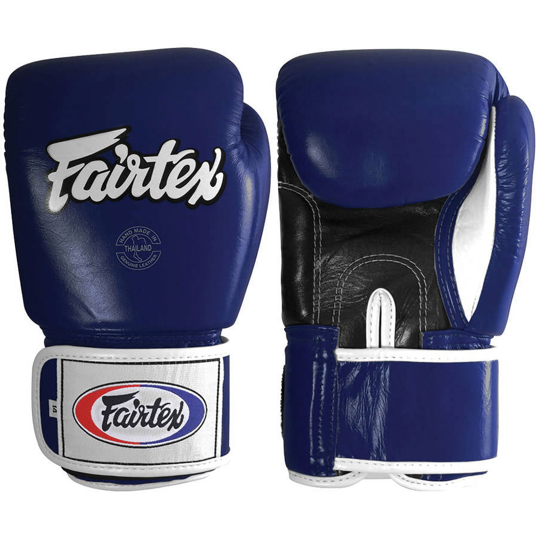 Fairtex Muay Thai-Style Sparring Gloves 18 oz Navy Blue / White