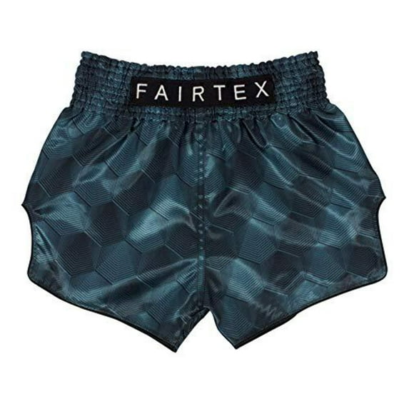 Fairtex New Muay Thai Boxing Shorts Slim Cut (Stealth Gray, Medium)