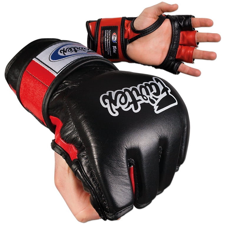 Free Shipping! Fairtex Ultimate Combat MMA Gloves Open Thumb Black