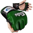 thumbnail image 1 of Fairtex Ultimate Combat MMA Gloves - Open Thumb XLarge Green / Black, 1 of 2