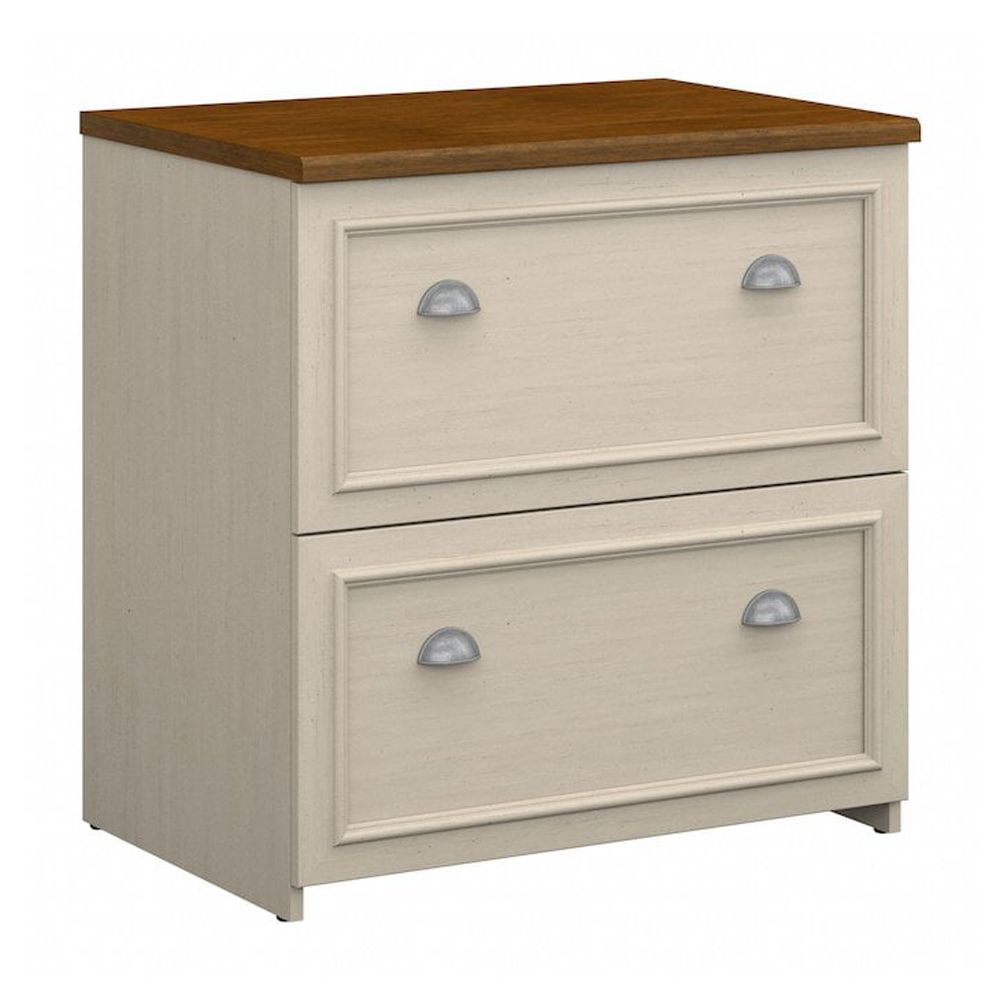 Fairview 2 Drawer Lateral File Cabinet in Antique White - Engineered Wood