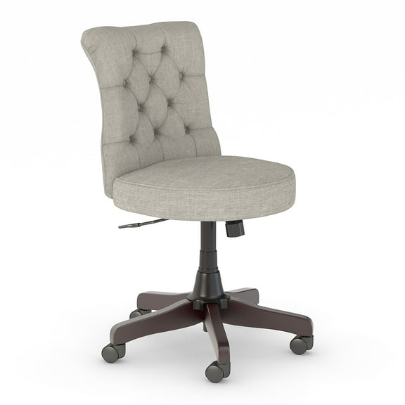 Fairview Mid Back Tufted Office Chair in Washed Gray Fabric
