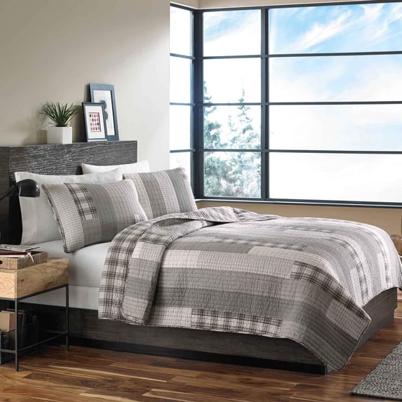 Eddie Bauer Fairview Cotton Reversible 3-piece Quilt Set