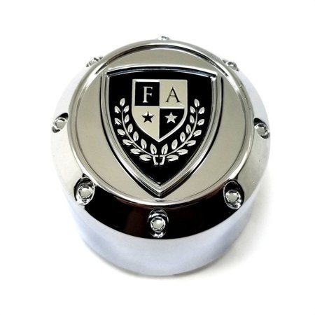 Fairway Alloy Chrome Wheel Center Cap Snap-In 3" OD Crest Logo for Shift Battle Rallye Rebel Aggressor Prestige Illusion Divot Rims