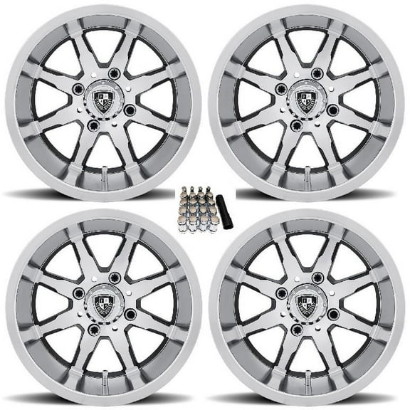 Fairway Alloys 10" Shift Machined Golf Cart Wheels/Rims Yamaha
