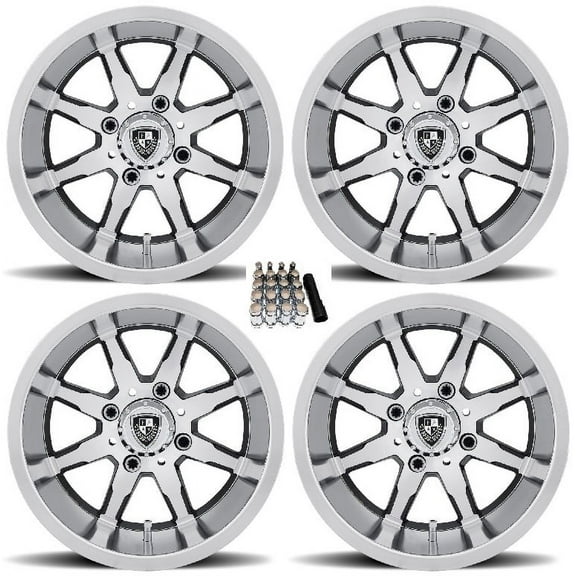 Fairway Alloys 12" Shift Machined Golf Cart Wheels/Rims Yamaha