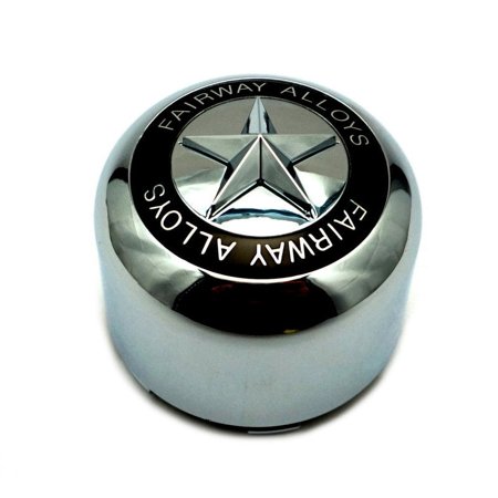 Fairway Alloys Chrome/Chrome Star Pop-In Wheel Center Hub Cap for ATV UTV