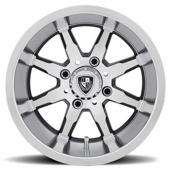 Fairway Alloys Fa142 Shift 12X6 4X101.6 -30Et 71.5Cb Machined Gloss Black Wheel