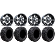 Fairway Alloys Flex Black Golf Wheels 14" 23x10-14 X-Trail Tires Yamaha