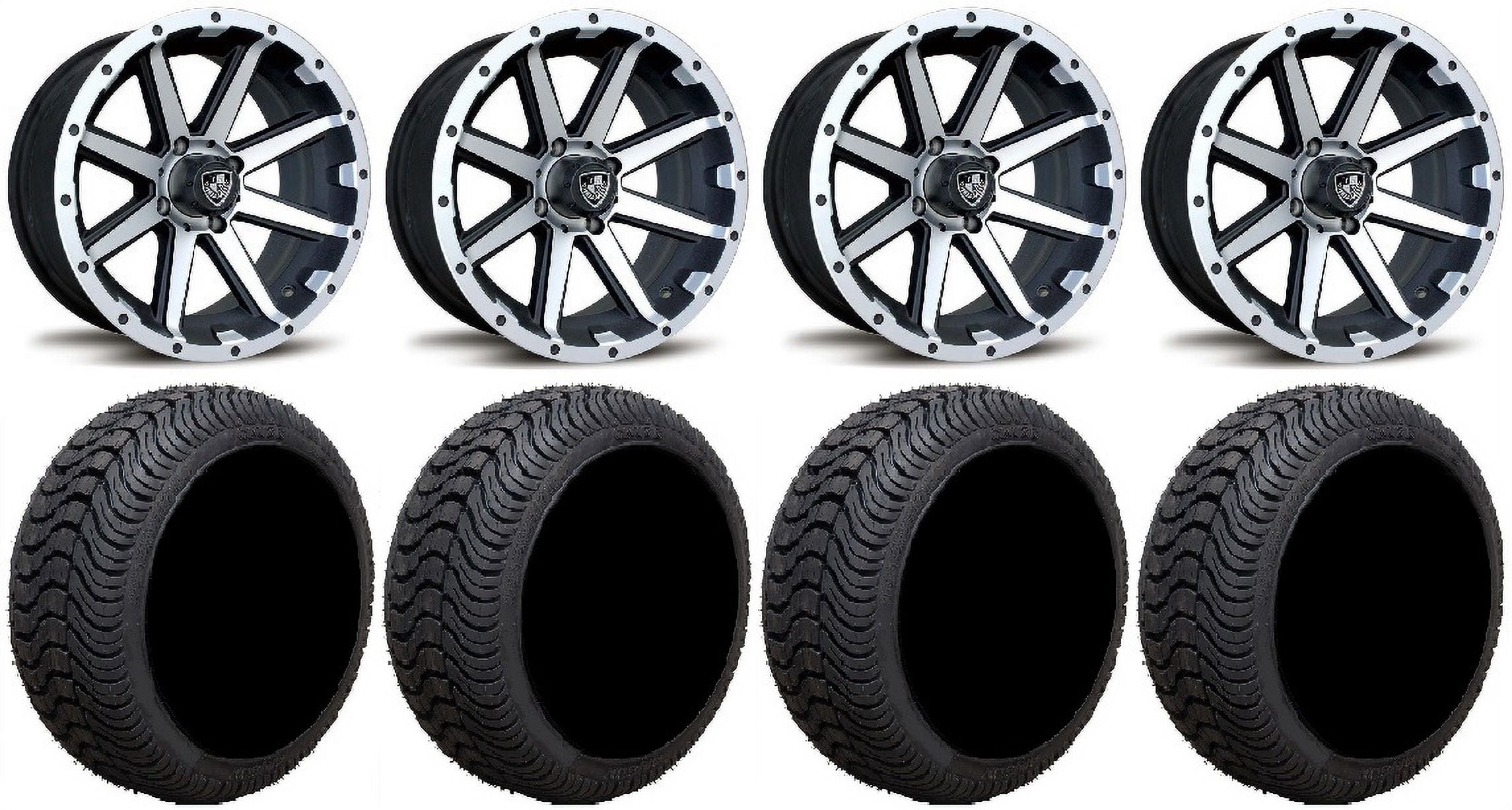 Fairway Alloys Rebel Golf Wheels 14" 205x30-14 Cruze Tires Yamaha