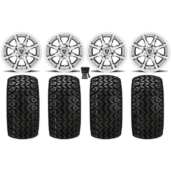 Fairway Alloys Shift 10" Golf Wheels Machined 20" Sierra Sport Tires Yamaha